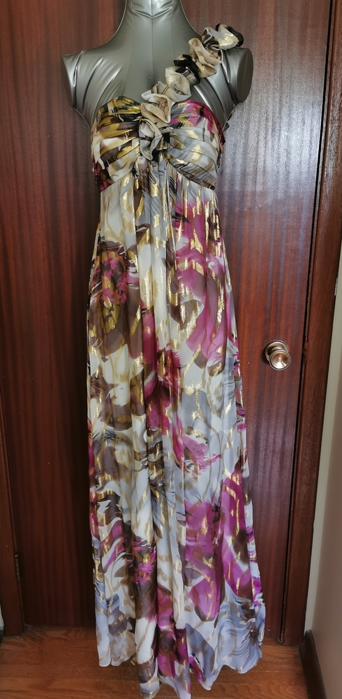 Betsy & Adam Floral Gown Size 4